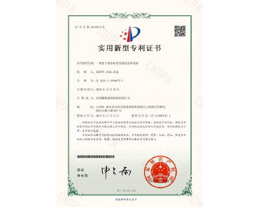一種便于排水砼管安裝的送料設(shè)備-實(shí)用新型專(zhuān)利證書(shū)(易清華、袁成、黃晶)